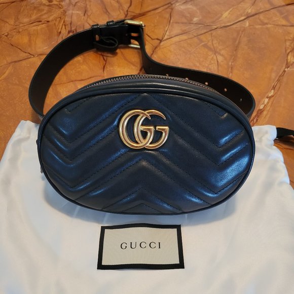 Gucci Handbags - Gucci Marmont Matelasse Leather Belt Bag
